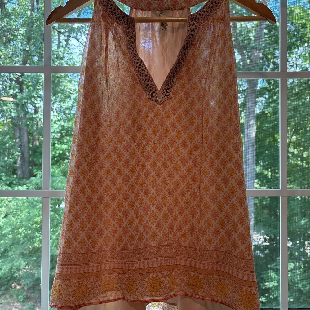 Joie Sleeveless V-Neck Printed Tank Top Size S - Picture 2 of 6